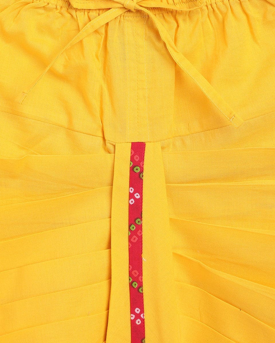 Baby Bandhani Jamna Set -Reddish Pink main image 1