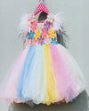 Pre-Order: Multicolored Handworked Flower Dress