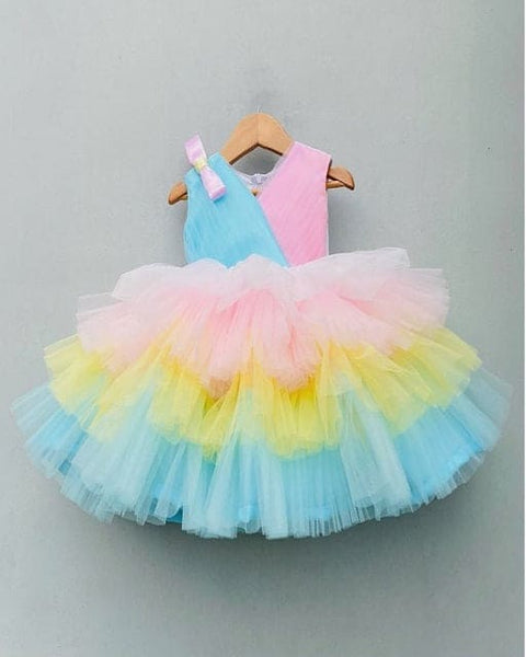 Pre-Order: Multilayered Tricolour Dress