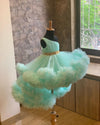 Pre-Order: Green Bouncy High Low Gown