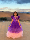 PURPLE MULTILAYERED GOWN
