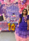 PURPLE MULTILAYERED GOWN