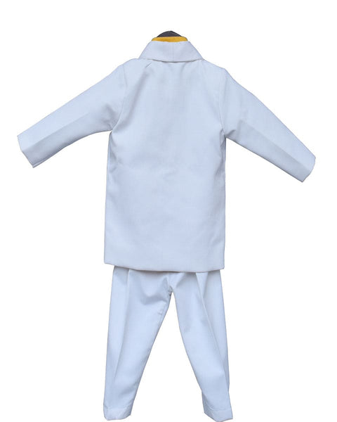 Pre-Order: White Coat Set with Yellow Shirt