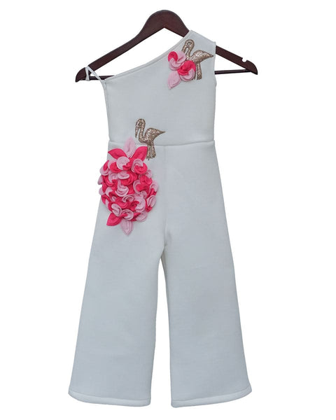 Pre-Order: White Lycra Jumpsuit