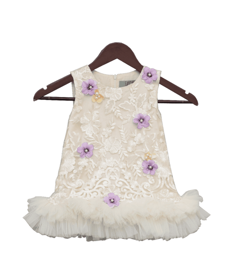 Pre-Order: White Embroidery Till Knee Dress