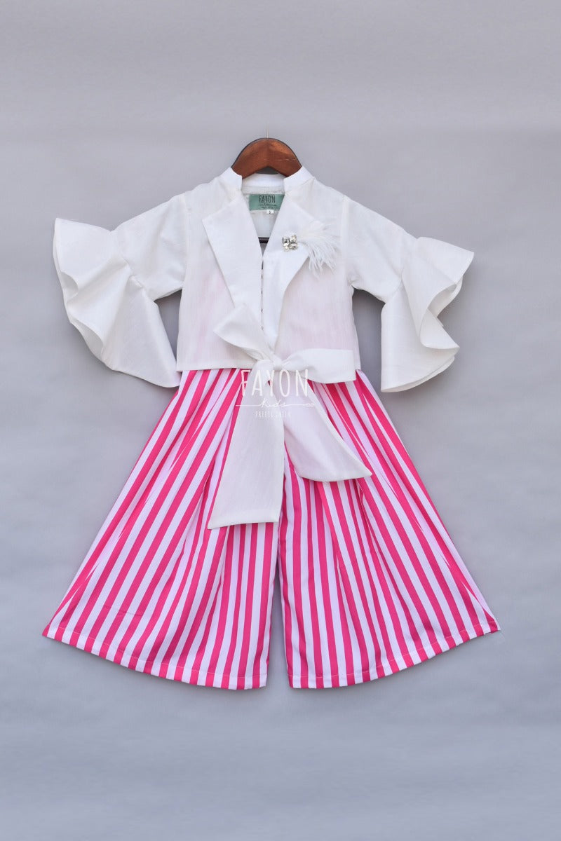 Yellow Up-Down Top & Plazo Set – Pintoo Garments