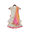 Pre-Order: White Multi Colour Butti Kurti with Sharara