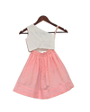 Pre-Order: White Soft Sequence Top with Skirt