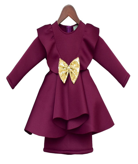 Pre-Order: Wine Lycra Dress