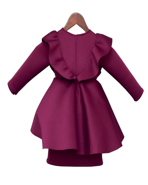 Pre-Order: Wine Lycra Dress