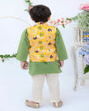 Pre-Order: Yellow Brocade Jacket with Kurta Pant