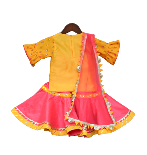 Pre-Order: Yellow Butti Kurti with Sharara