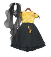 Pre-Order: Yellow Embroidery Choli with Pleated Lehenga