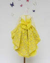 Pre-Order: Yellow Flower Embroidery High Low Gown