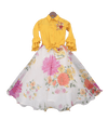 Pre-Order: Yellow Knotted Top with Lehenga