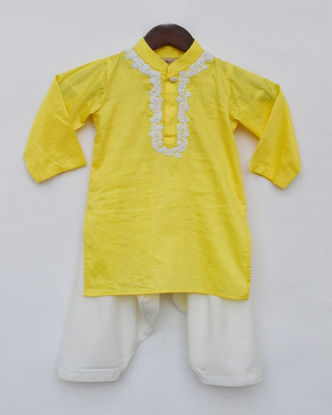 Pre-Order: Yellow Kurta with Dori work and Salwar