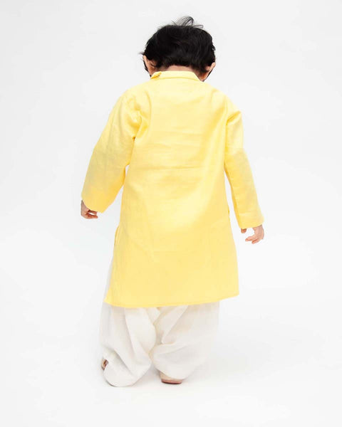 Pre-Order:  Yellow Kurta with Off White Salwar
